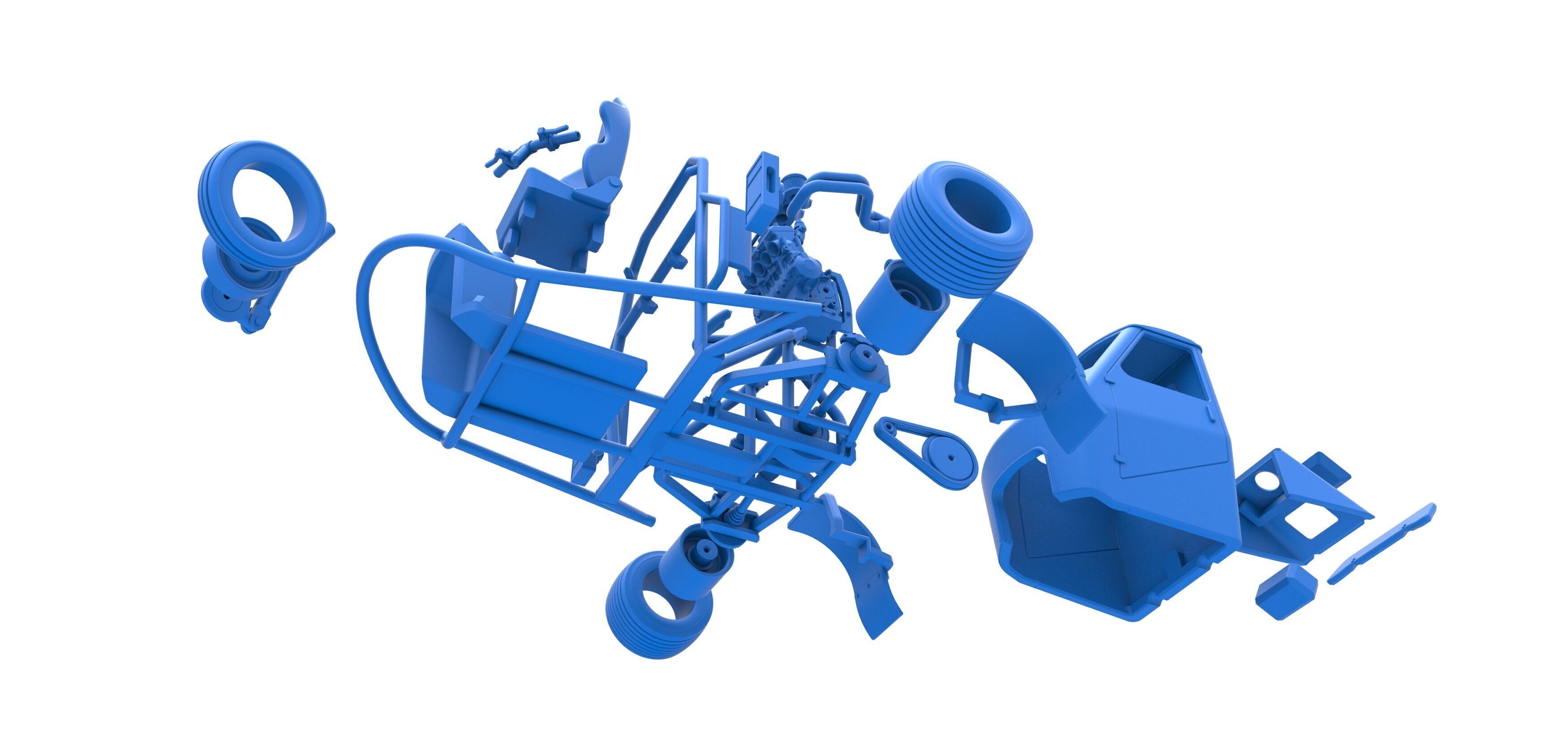 Ape car proto for dirt while turning Scale 1 to 25 3D print model_39