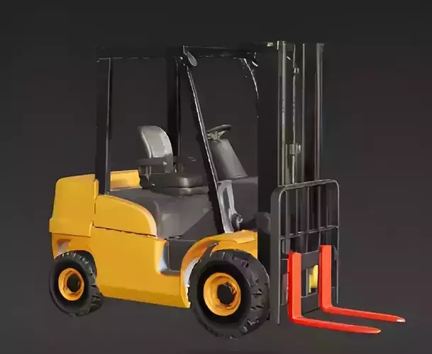Realistic Forklift 3D Model 3D print model