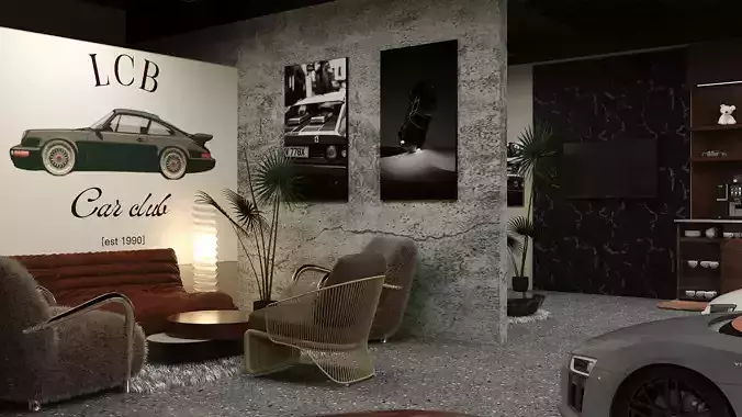MODERN CARS WORKSHOP OFFICE