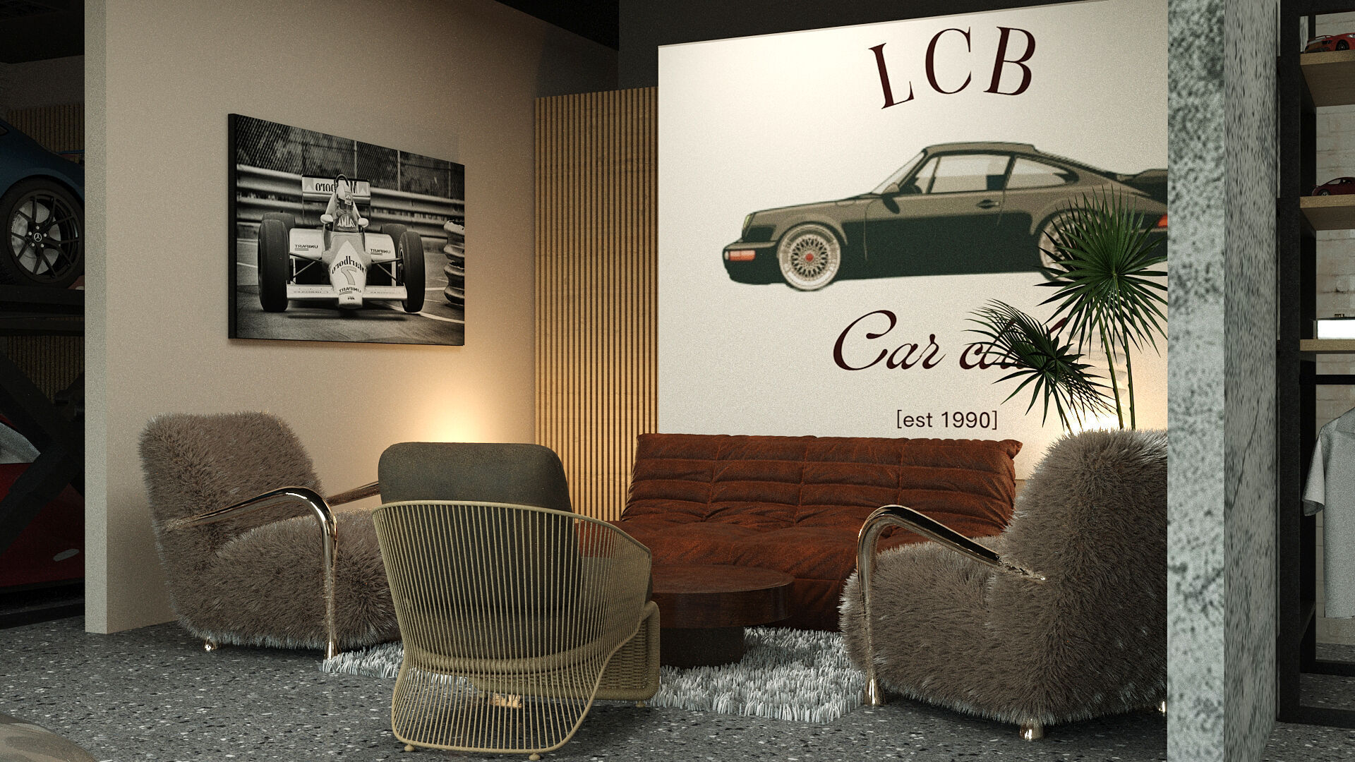 MODERN CARS WORKSHOP OFFICE 3D model_1