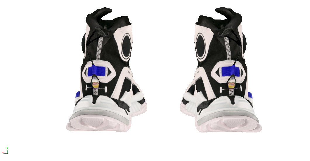 Cyperpunk techwear footwear sneaker fashion shoes Low-poly 3D model_4