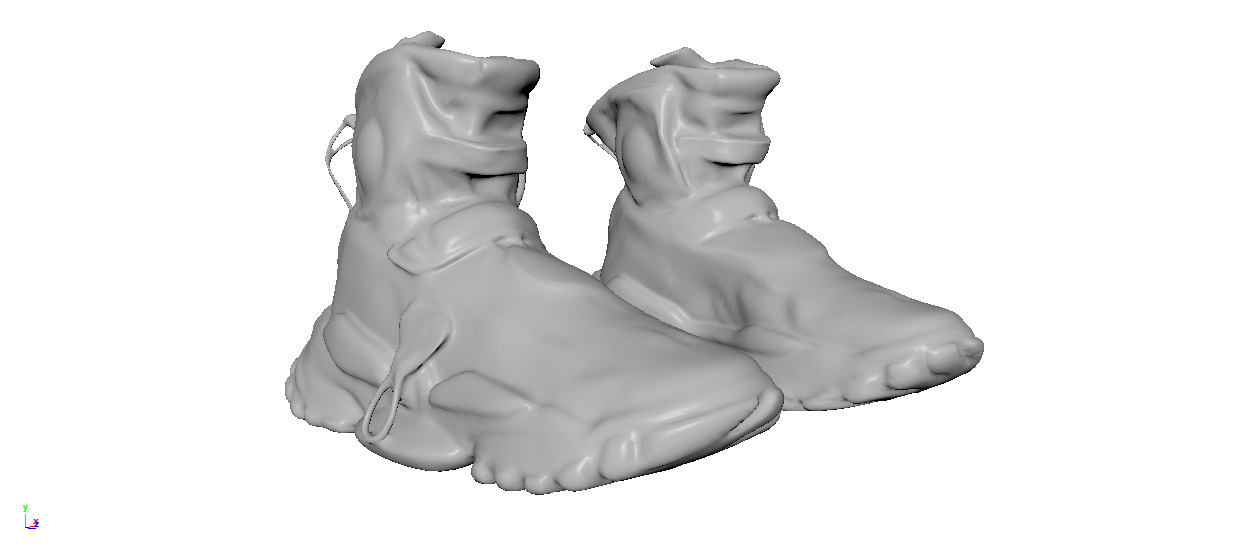 Cyperpunk techwear footwear sneaker fashion shoes Low-poly 3D model_1