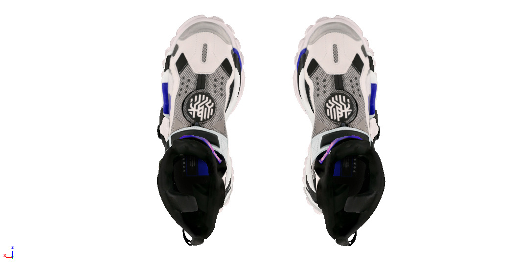 Cyperpunk techwear footwear sneaker fashion shoes Low-poly 3D model_5