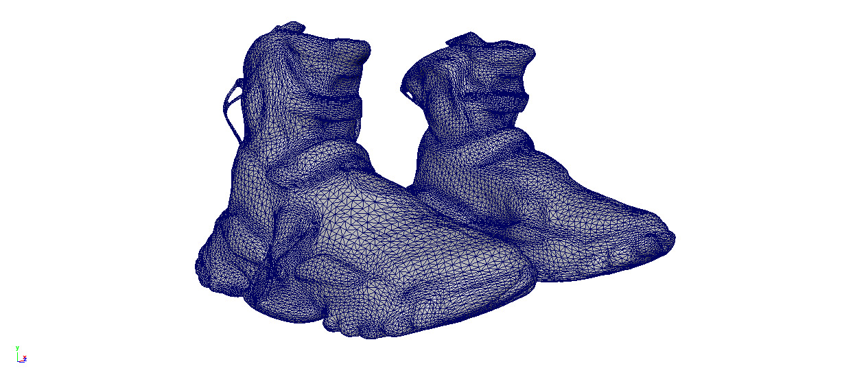 Cyperpunk techwear footwear sneaker fashion shoes Low-poly 3D model_3