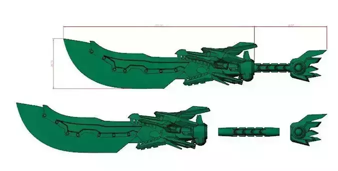 Transformers Thundertron Dragon Crescent Blade