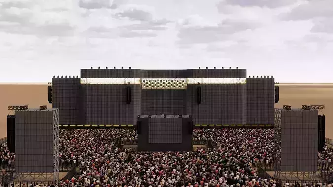Realistic Large Festival Stage 