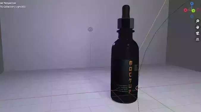 Realistic Dropper Bottle 3D Model 