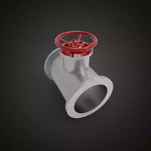 pipe with open valve