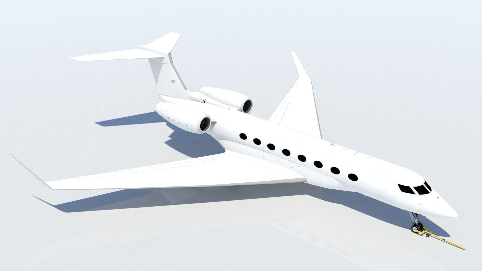 US Long Range G 650 Private Jet Static Low-poly 3D model_6