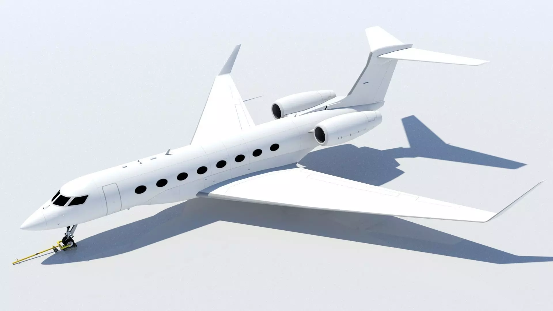 US Long Range G 650 Private Jet Static Low-poly 3D model_0