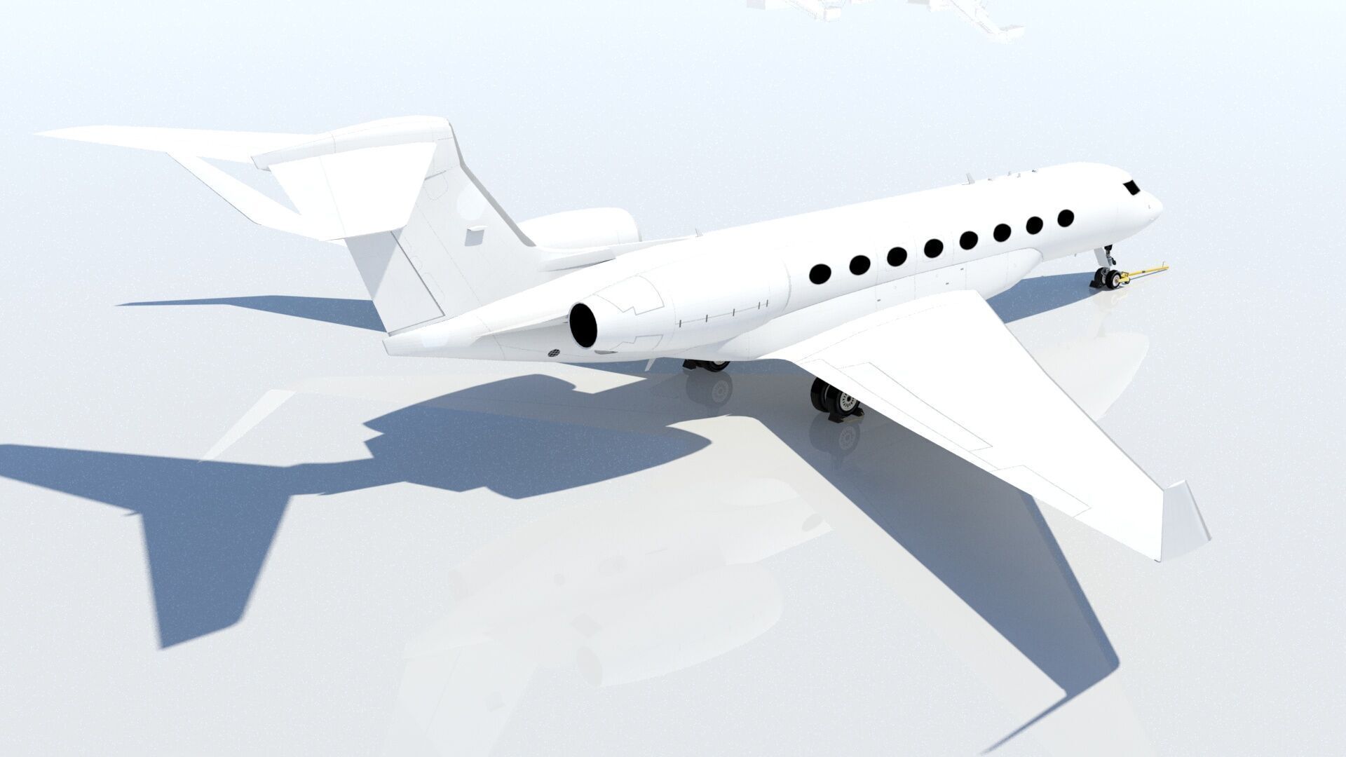 US Long Range G 650 Private Jet Static Low-poly 3D model_4