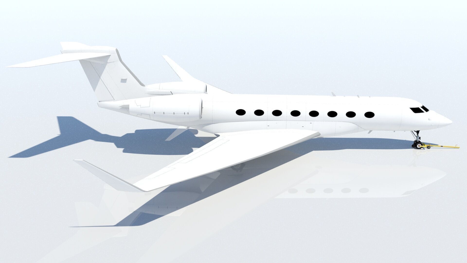 US Long Range G 650 Private Jet Static Low-poly 3D model_5