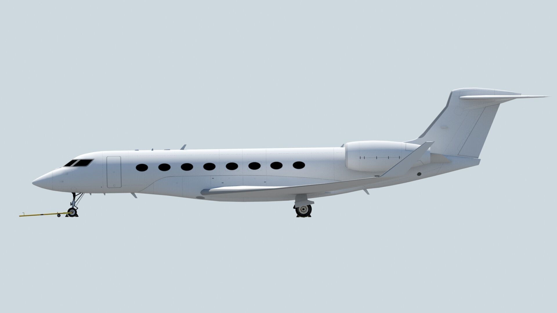 US Long Range G 650 Private Jet Static Low-poly 3D model_19