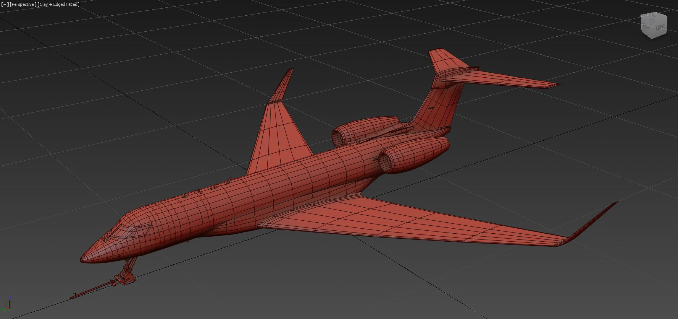 US Long Range G 650 Private Jet Static Low-poly 3D model_18