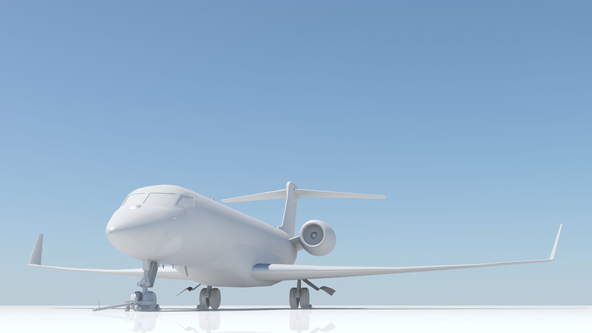 US Long Range G 650 Private Jet Static Low-poly 3D model_11