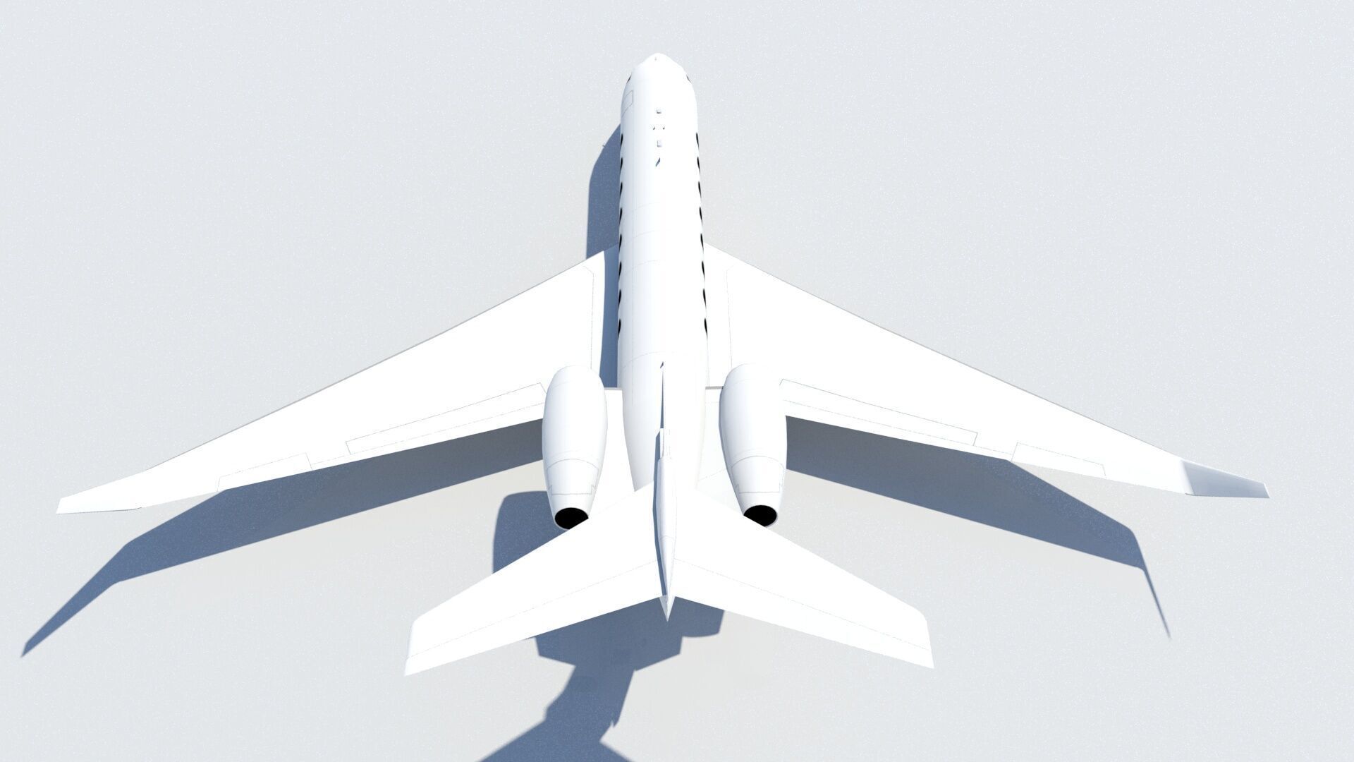 US Long Range G 650 Private Jet Static Low-poly 3D model_3