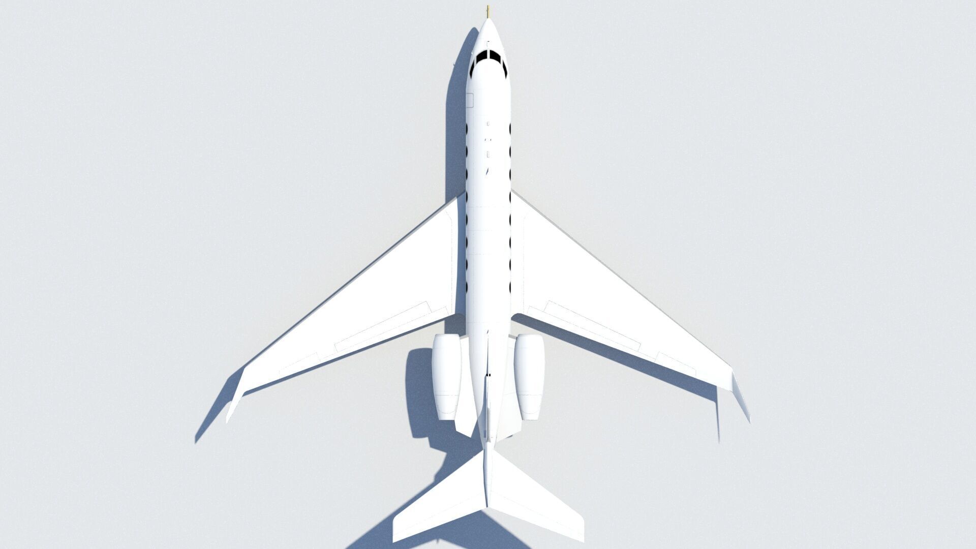 US Long Range G 650 Private Jet Static Low-poly 3D model_17