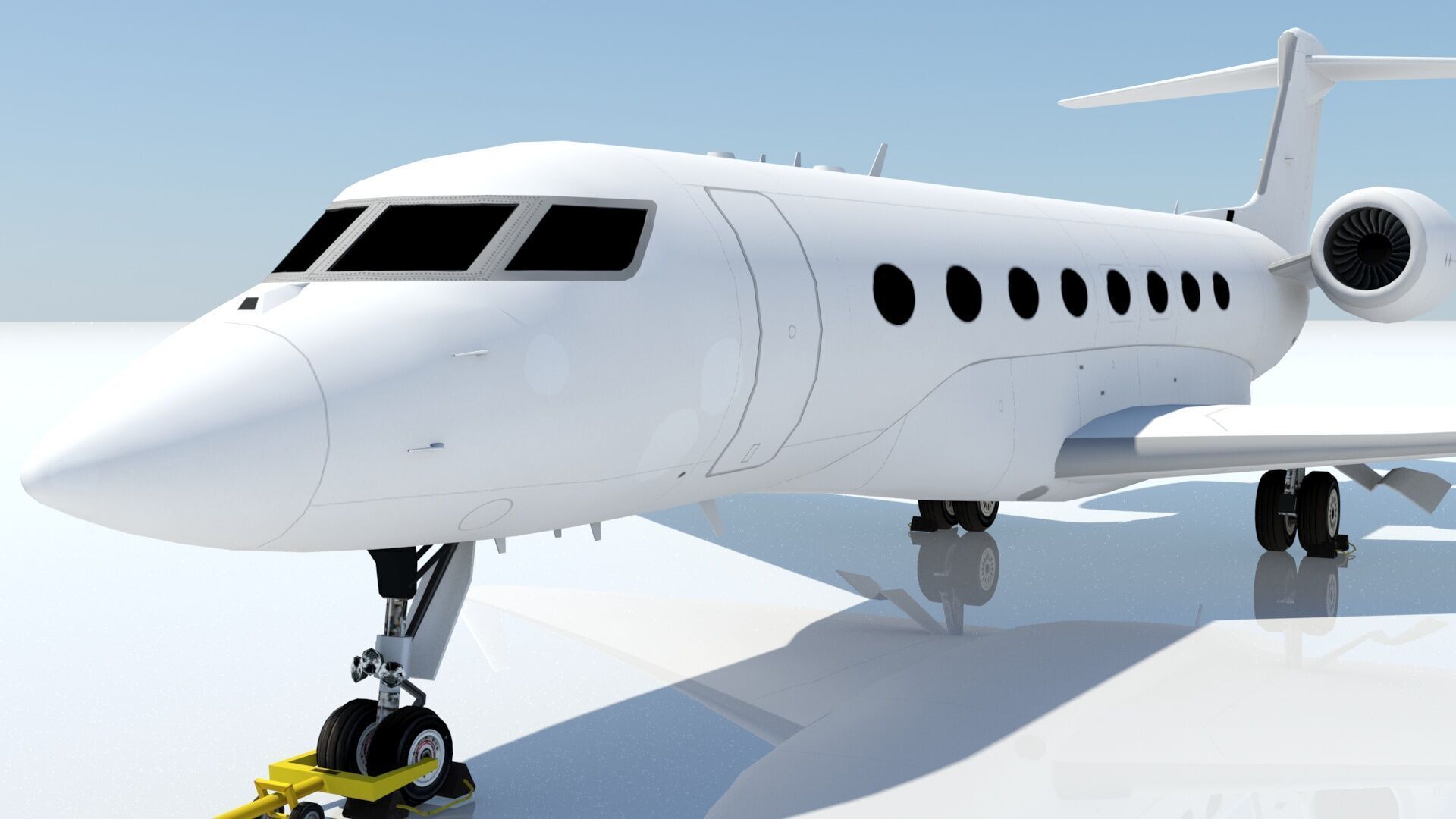 US Long Range G 650 Private Jet Static Low-poly 3D model_20