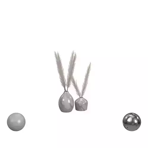 decorative vase with pampas grass