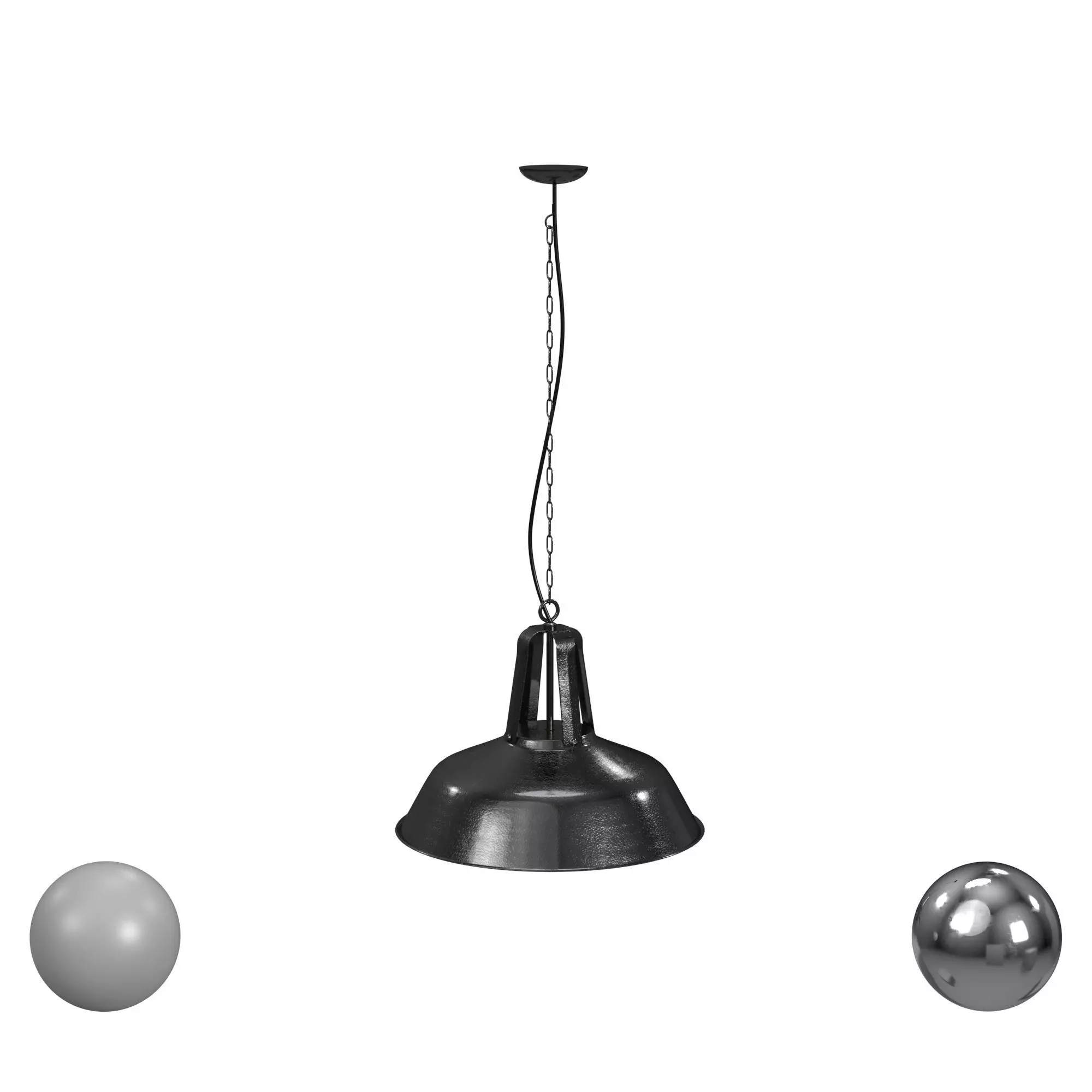 Early Industrial Factory Lights By Mazda Circa 3D model_0