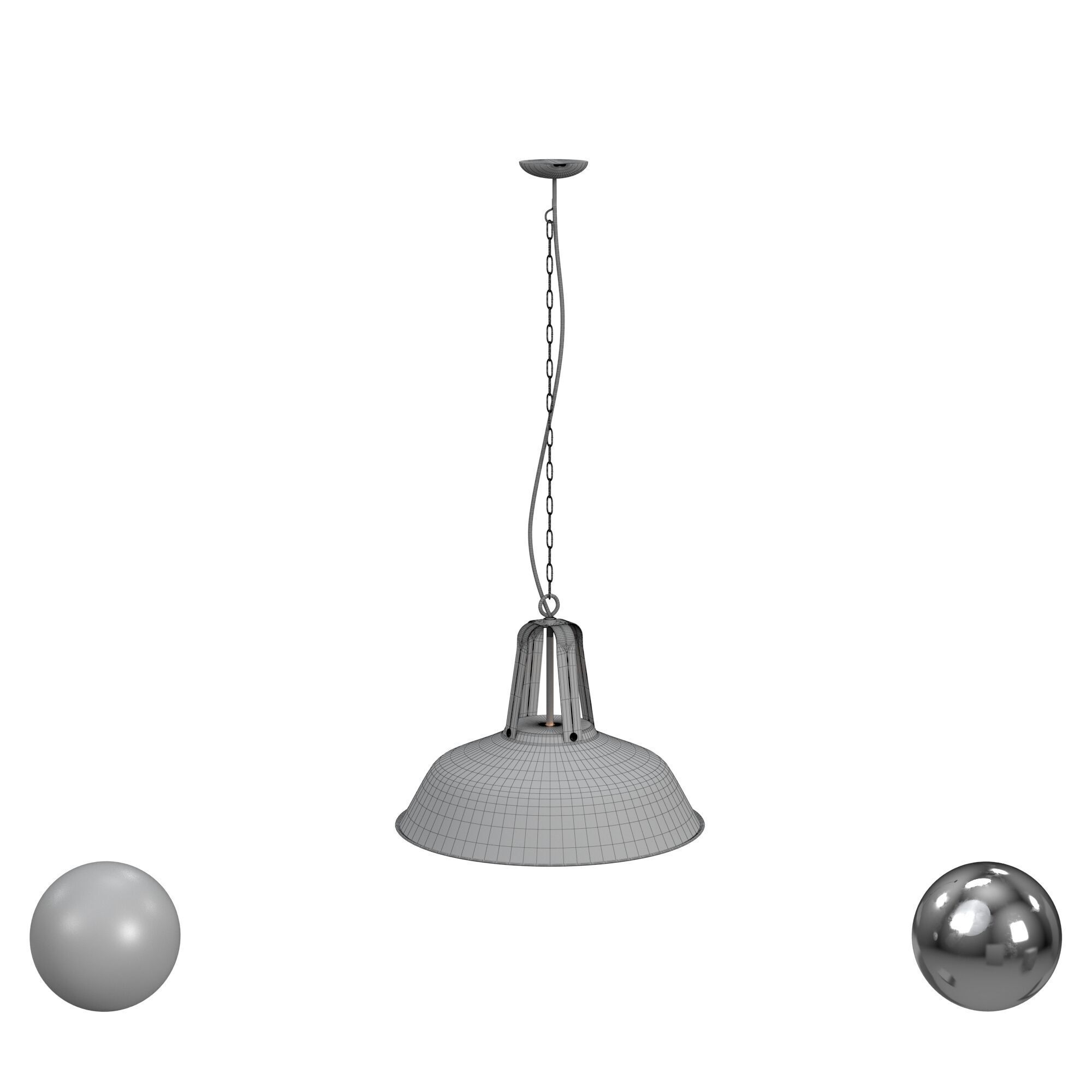 Early Industrial Factory Lights By Mazda Circa 3D model_4