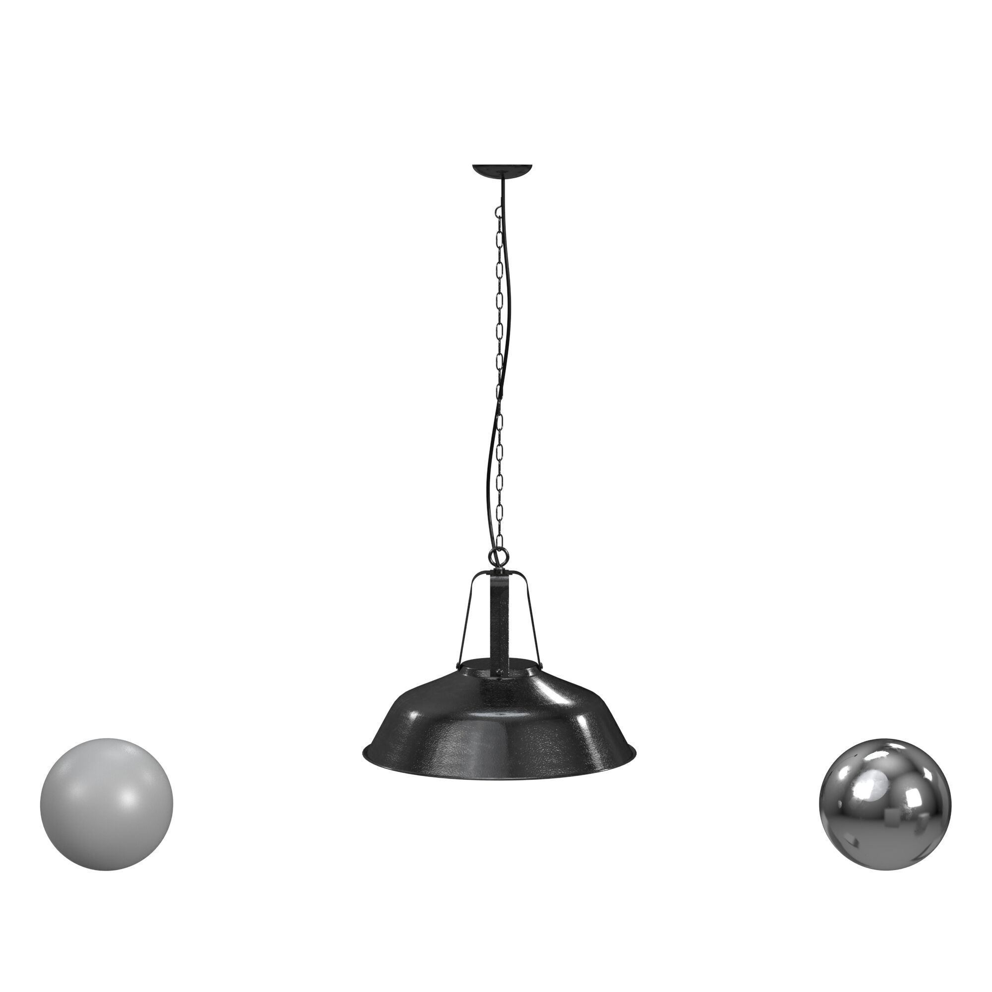 Early Industrial Factory Lights By Mazda Circa 3D model_1