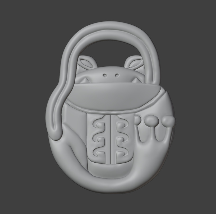 Master Frog - Jade Zombie Amulet STL 11 3D print model_2