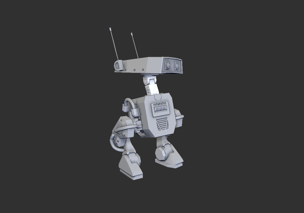 robot blue 3D print model_6