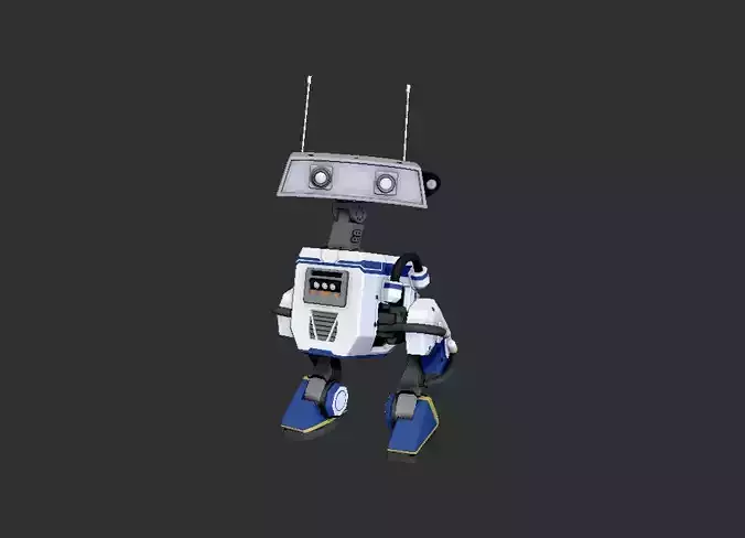 robot blue 3D print model