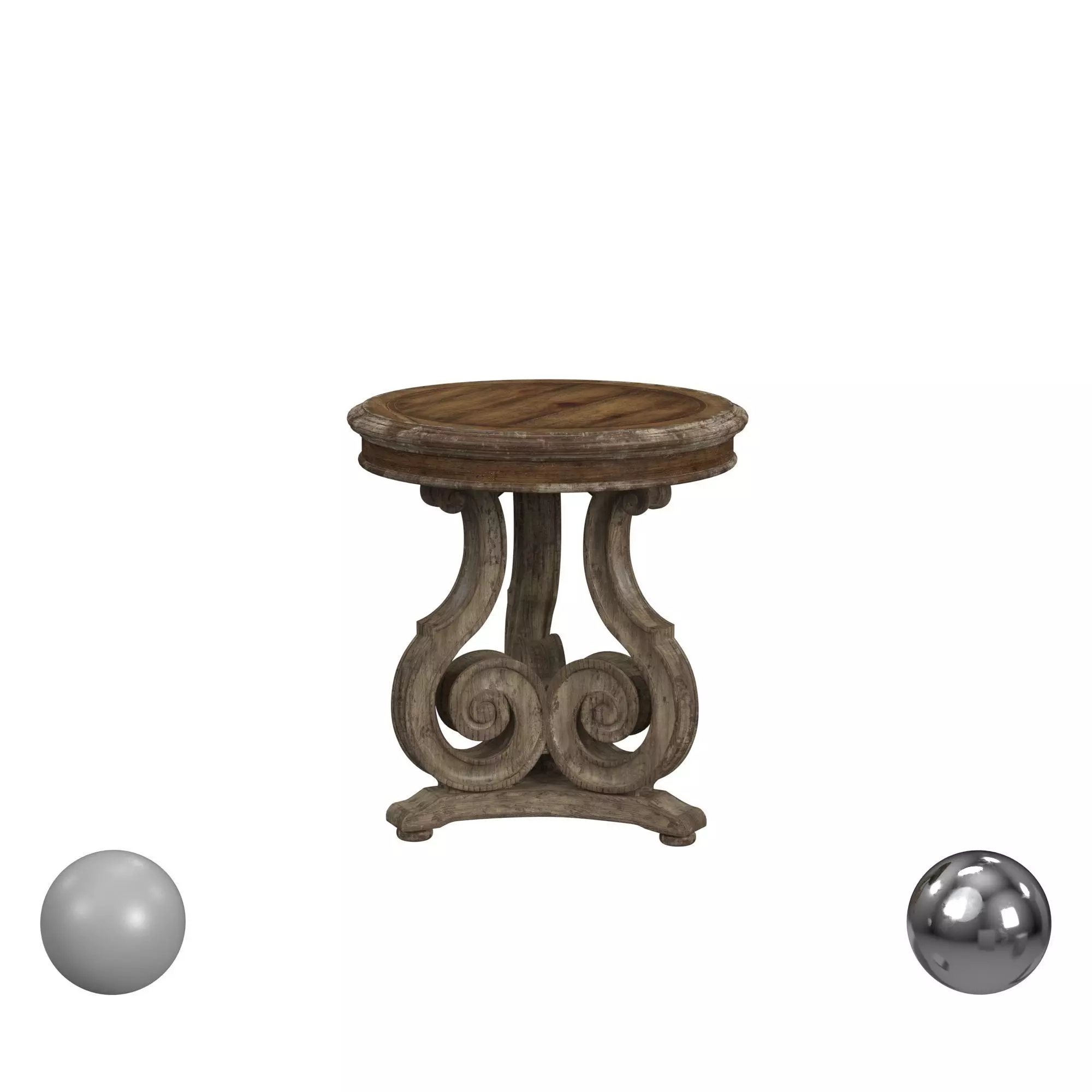 Hooker Chatelet Scroll Accent Table 3D model_0
