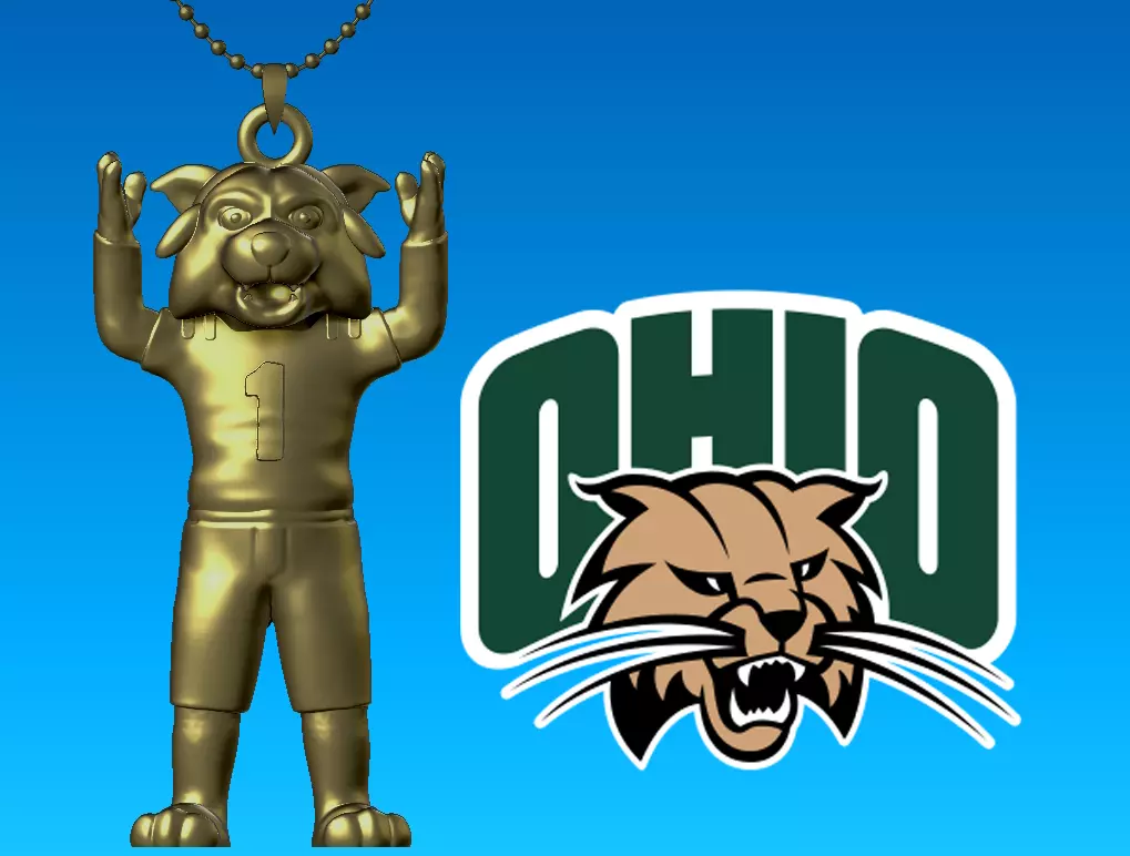 NCAA - Necklaces OHIO BOBCATS - Hanging Figurine 3D print model_0