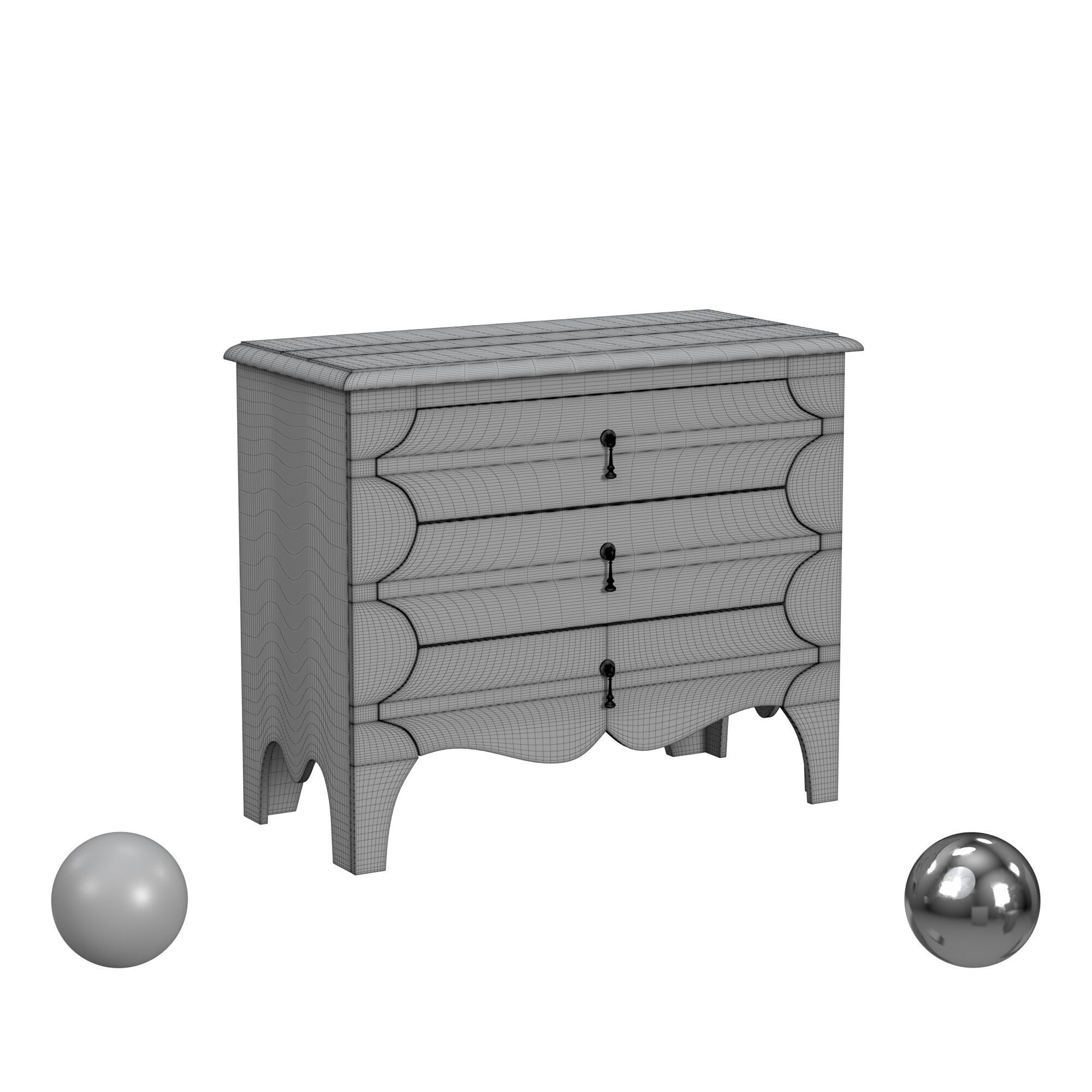 Hooker Ciao Bella Bachelors Chest 3D model_3