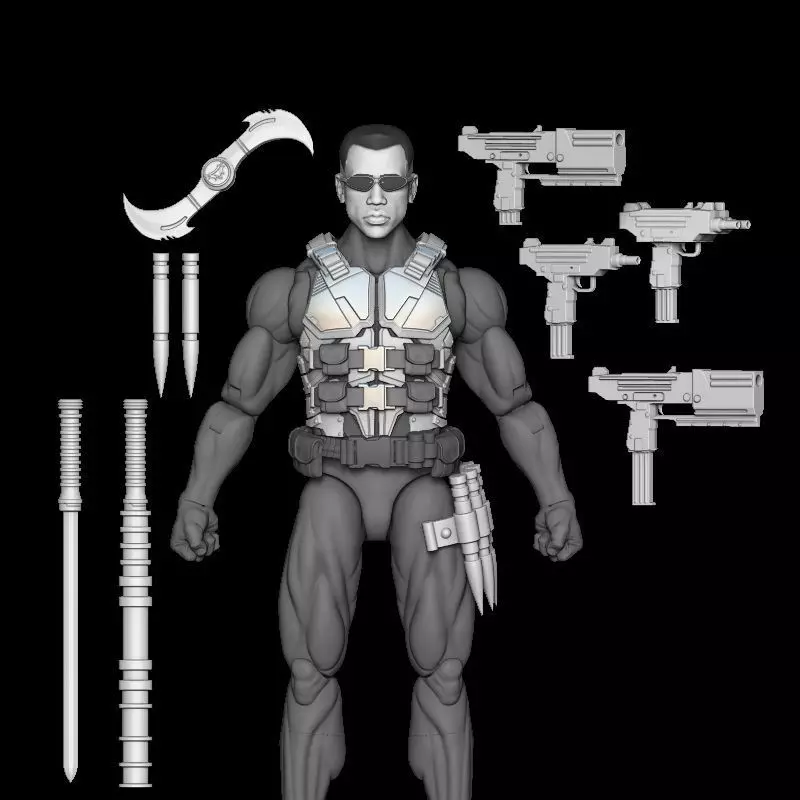 blade heads and amor 3D print model_0