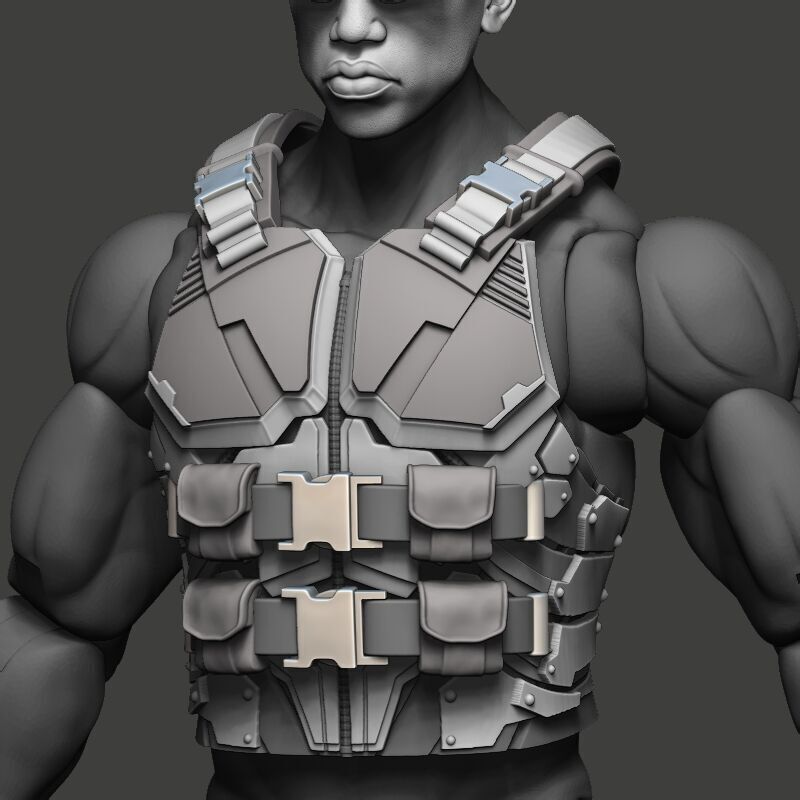 blade heads and amor 3D print model_6