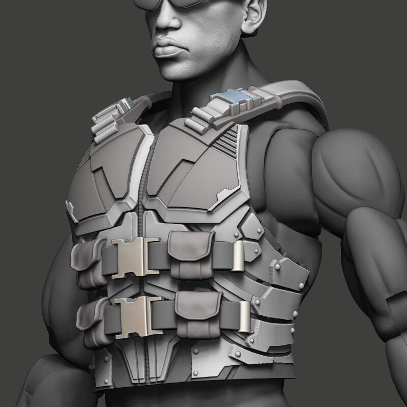 blade heads and amor 3D print model_9