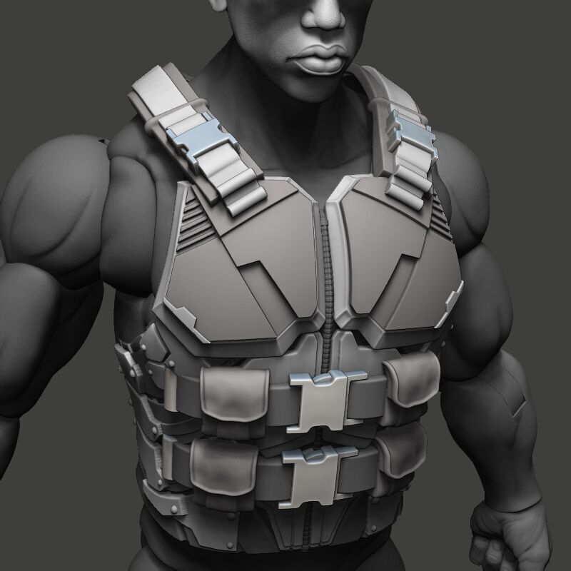 blade heads and amor 3D print model_3