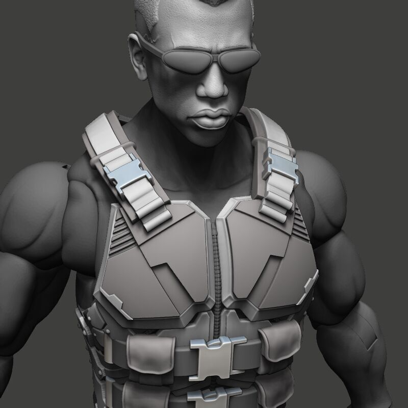 blade heads and amor 3D print model_10