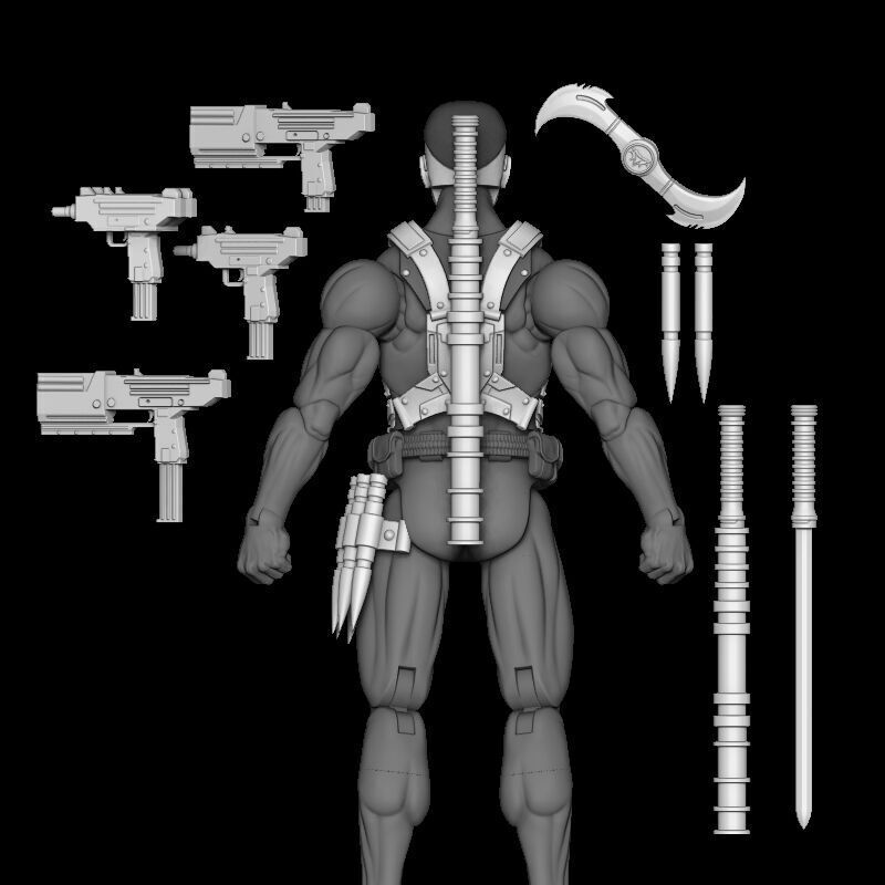 blade heads and amor 3D print model_1