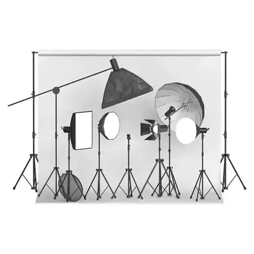 A set of studio equipment 01 3D model