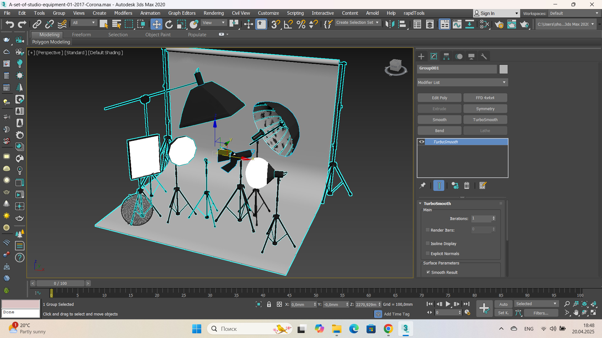 A set of studio equipment 01 3D model_7