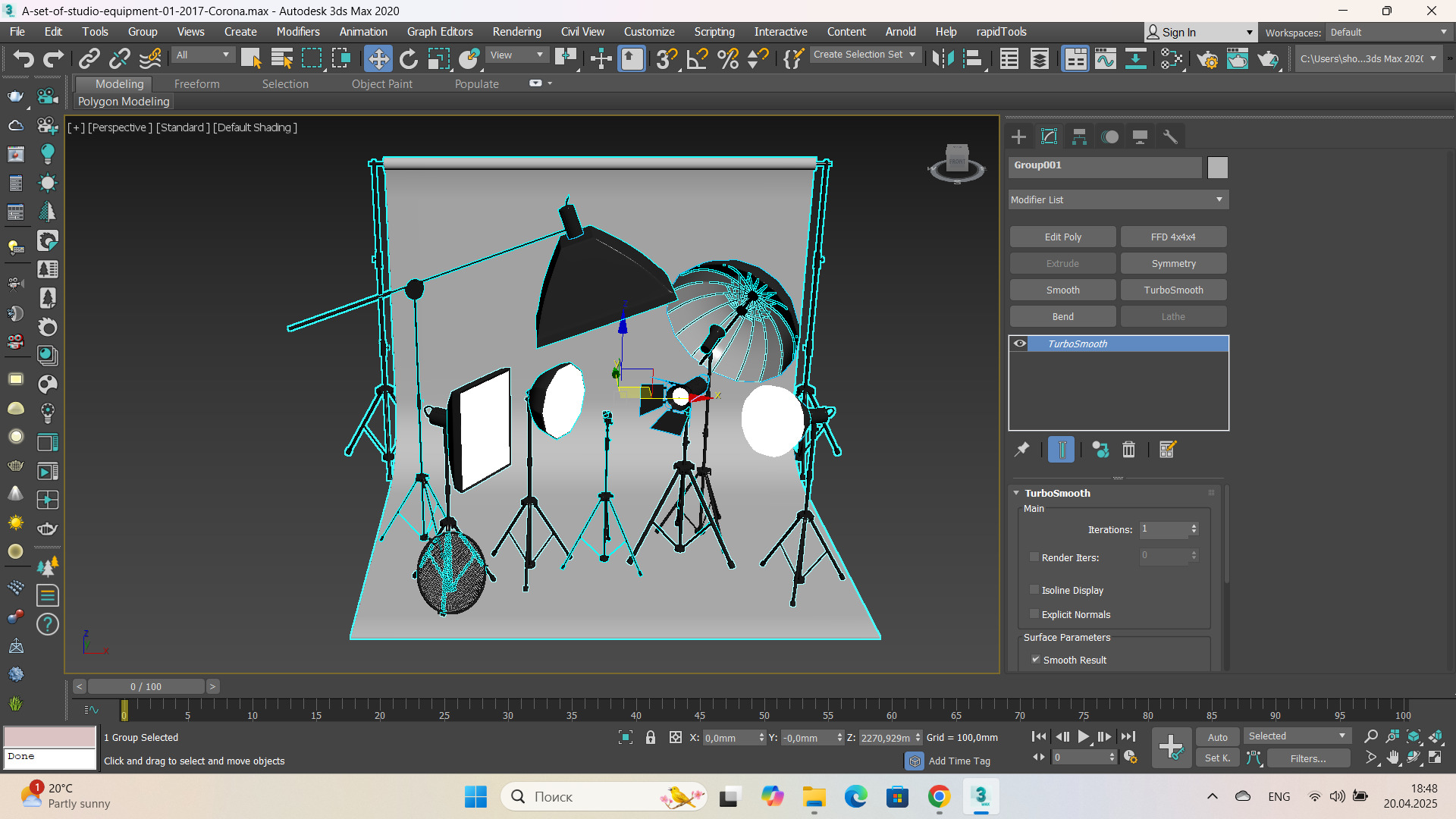 A set of studio equipment 01 3D model_6