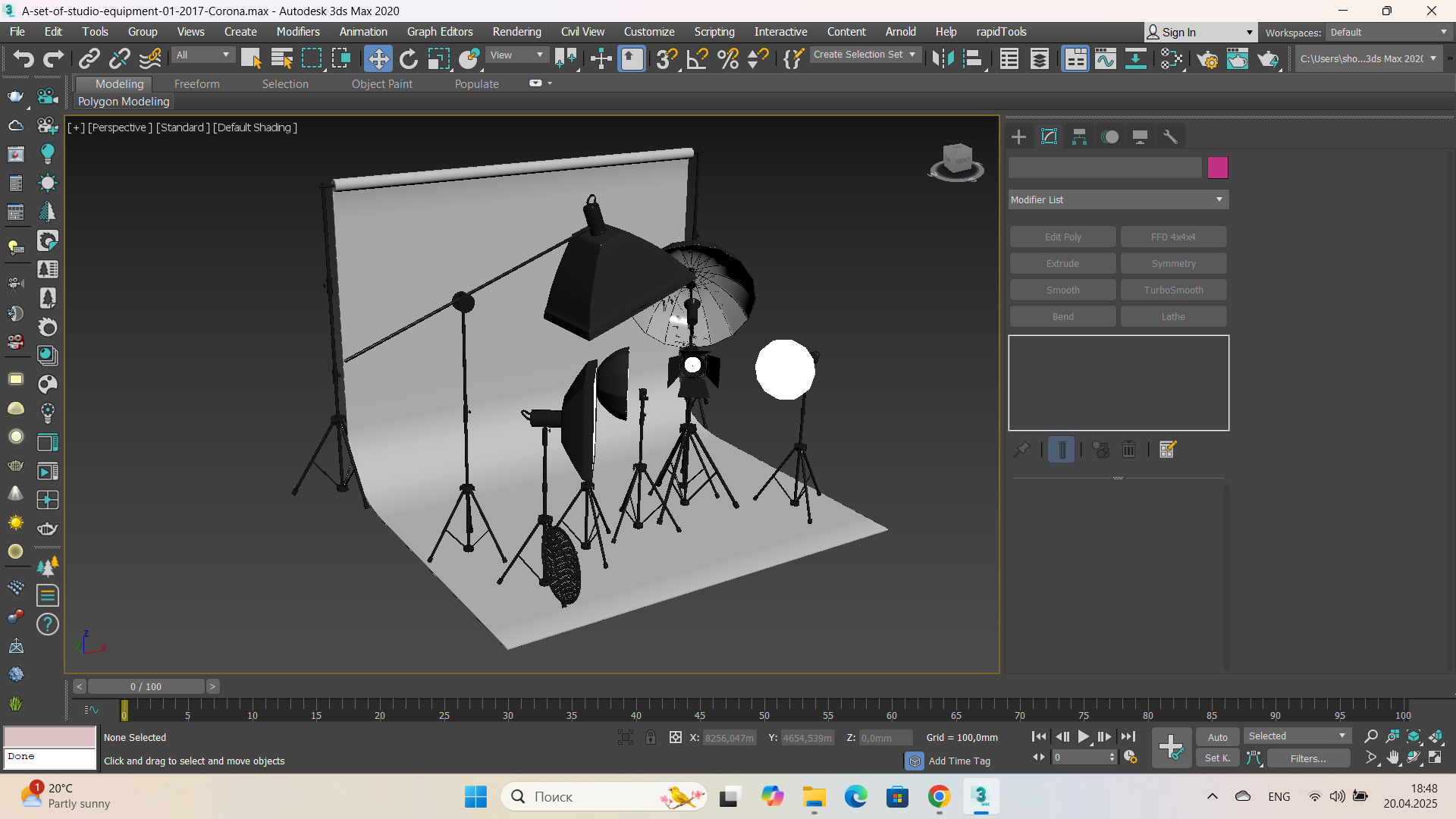 A set of studio equipment 01 3D model_5