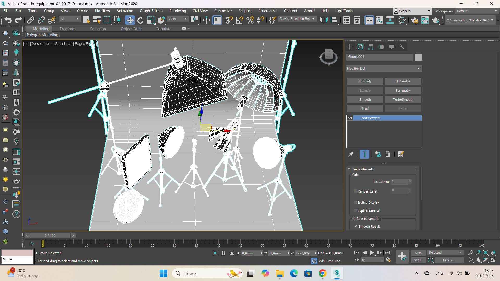A set of studio equipment 01 3D model_9