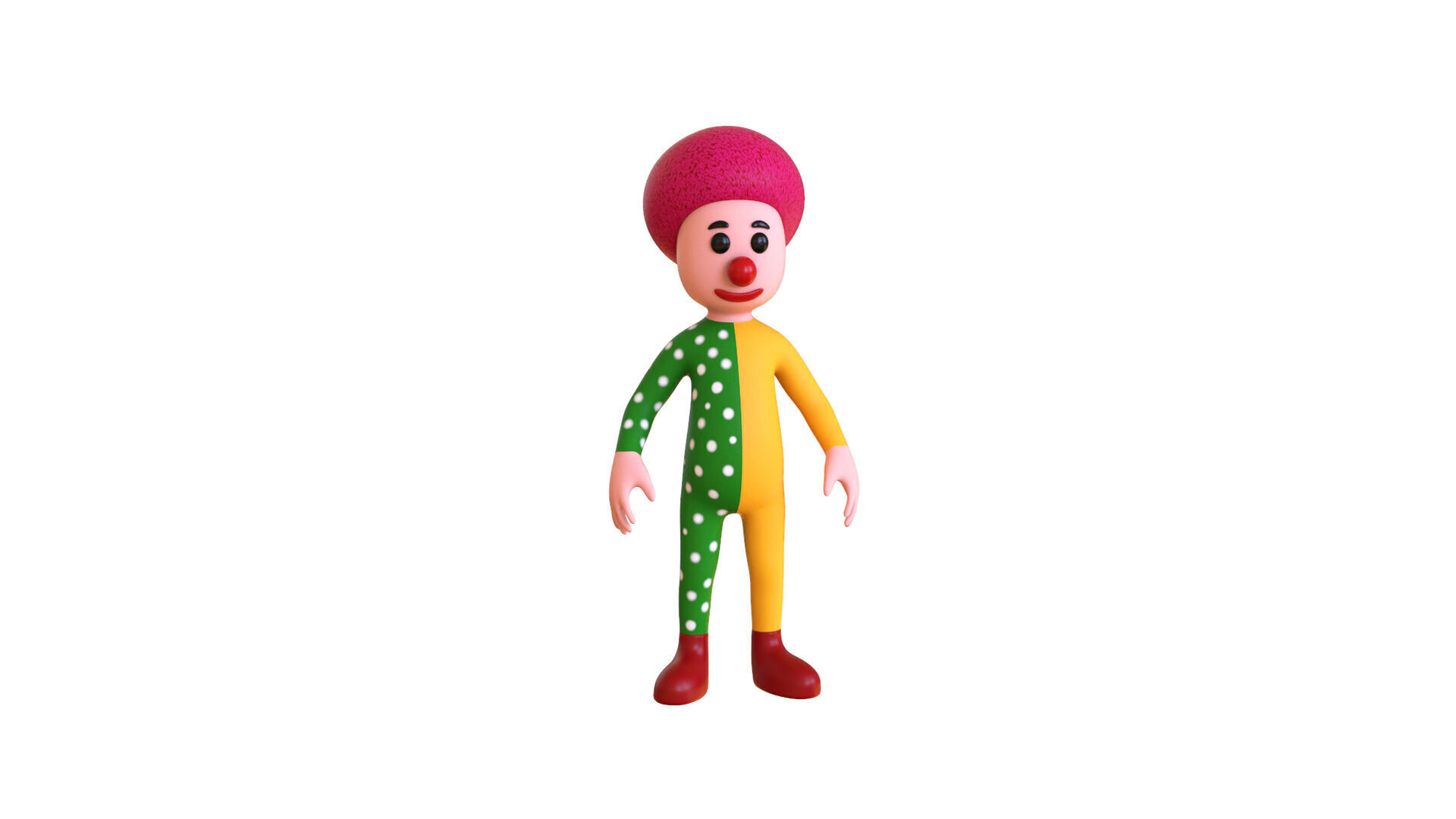Low-Poly Clown 01 Animated Low-poly 3D model_2
