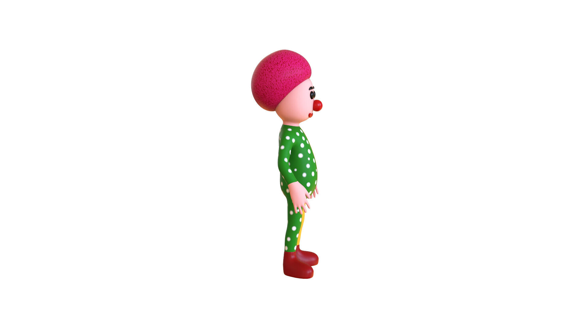 Low-Poly Clown 01 Animated Low-poly 3D model_16