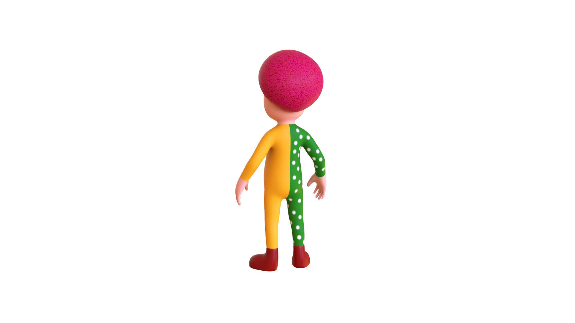 Low-Poly Clown 01 Animated Low-poly 3D model_7
