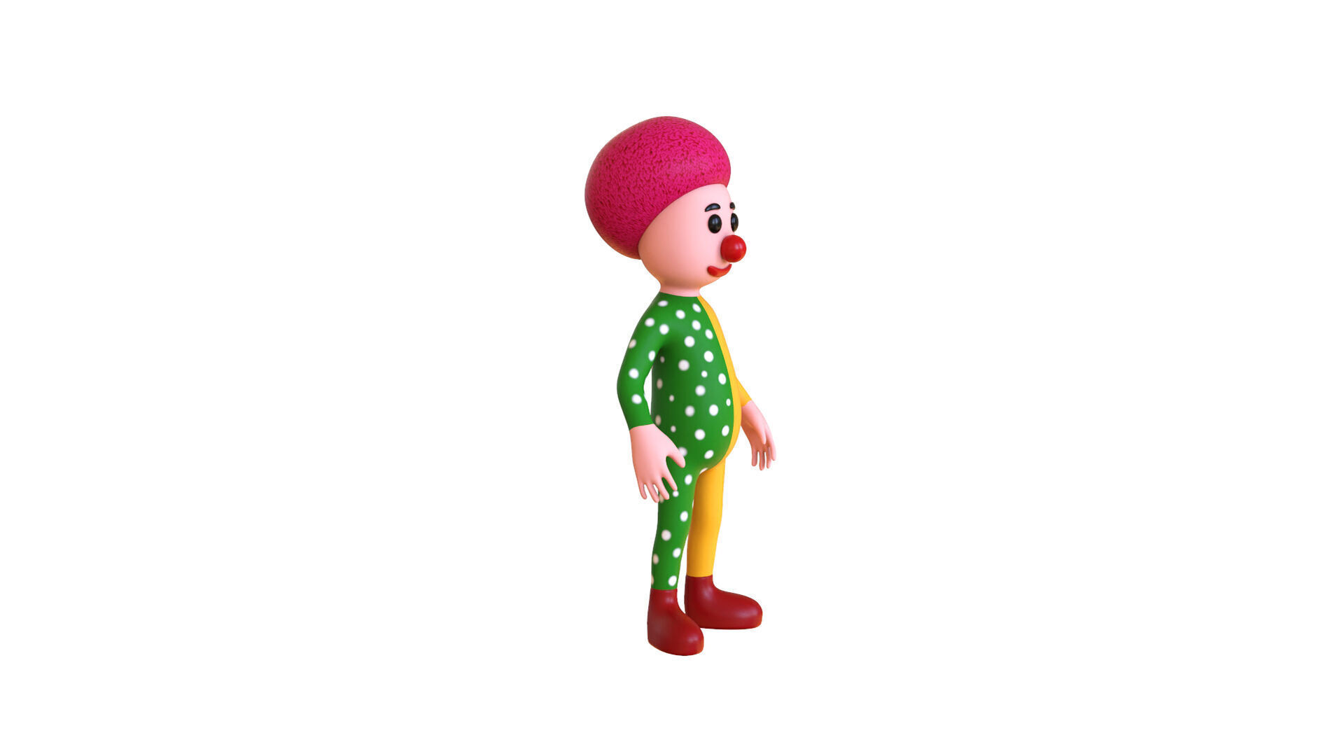 Low-Poly Clown 01 Animated Low-poly 3D model_17