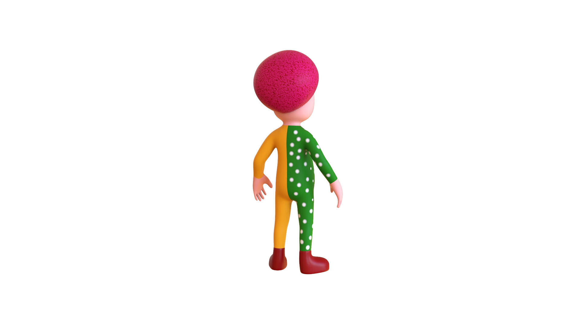 Low-Poly Clown 01 Animated Low-poly 3D model_13