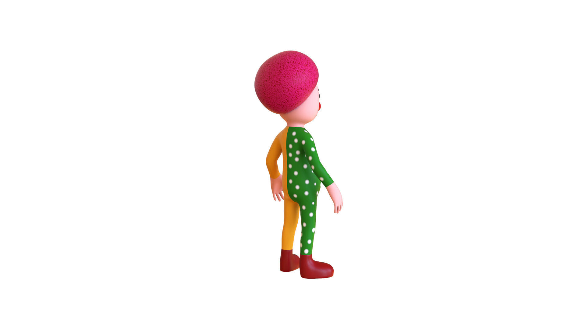 Low-Poly Clown 01 Animated Low-poly 3D model_14