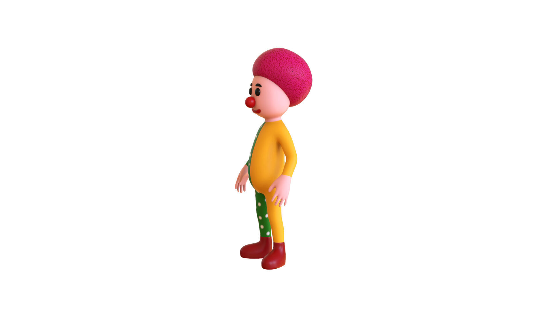 Low-Poly Clown 01 Animated Low-poly 3D model_5